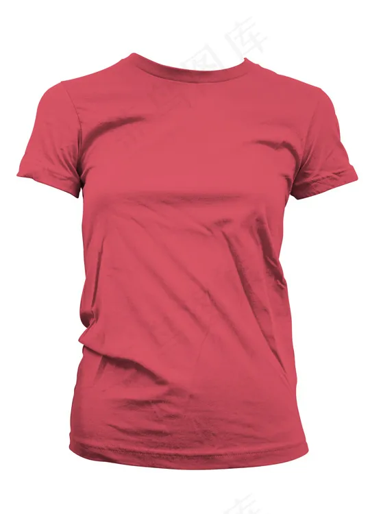 女款空白潮流短袖t-shirt模板...psd模版下载
