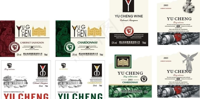 国外创意酒标图片cdr矢量模版下载