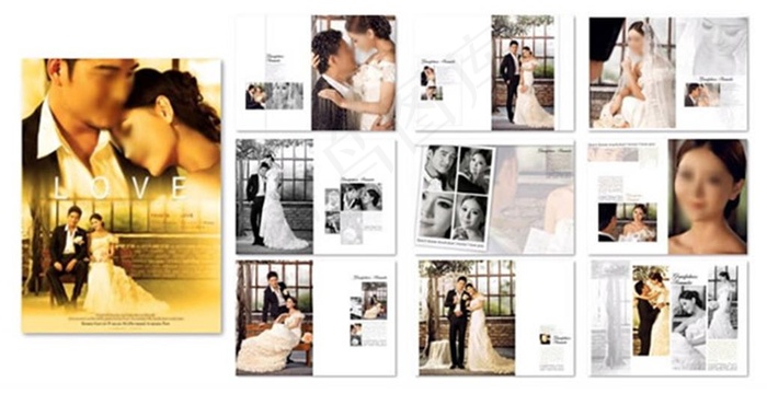 唯美浪漫影楼婚纱相册模板PSD