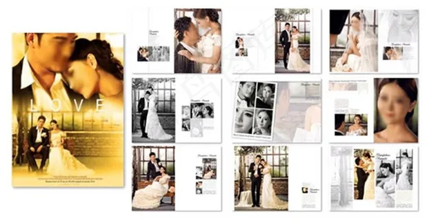 唯美浪漫影楼婚纱相册模板PSD