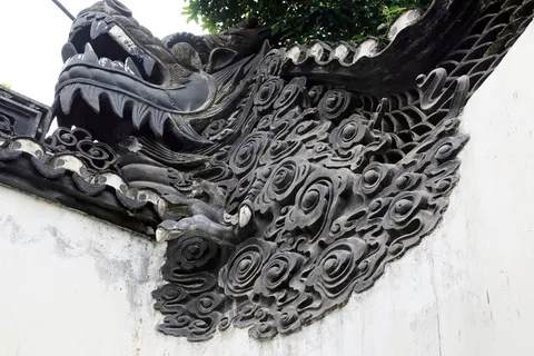 上海豫园墙饰龙图片 上海豫园墙饰龙图片