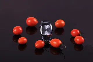 手表水果静物摄影图片