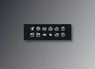 信息收发图标PSD素材