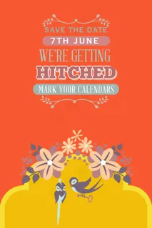 鲜花小鸟卡通背景设计模板下载