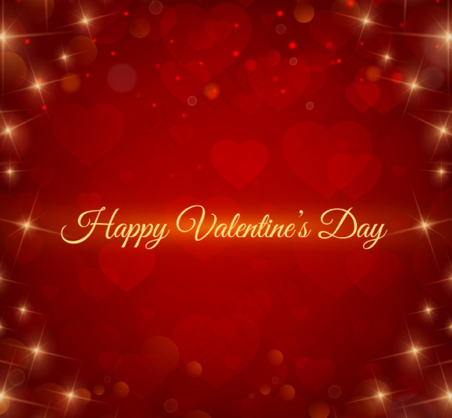 情人节红色爱心光晕