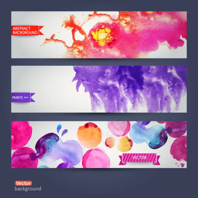 创意水彩banner设计矢量素材eps,ai矢量模版下载