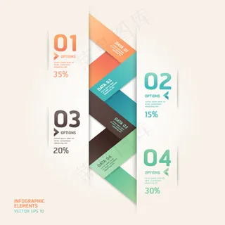 彩色图形折纸图案矢量素材03