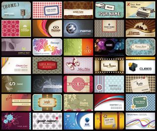 花纹底纹名片背景设计矢量素材