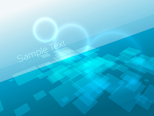 矢量素材蓝色波纹科技背景