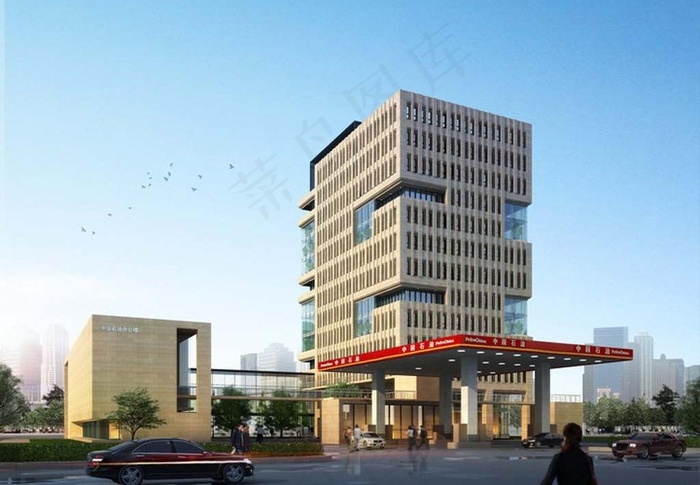 高档现代写字楼建筑图片(3800X2850(DPI:72))psd模版下载