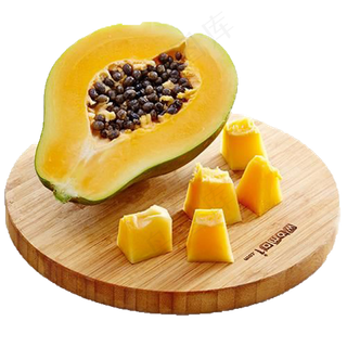 新鲜木瓜切片摆盘png免扣素材