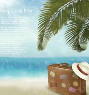 美丽的沙滩矢量background...