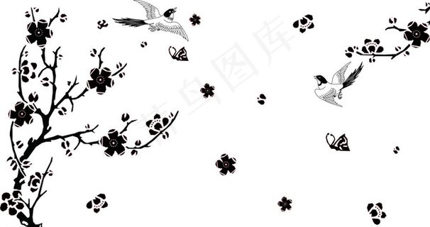 喜鹊梅花图图片