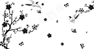 喜鹊梅花图图片