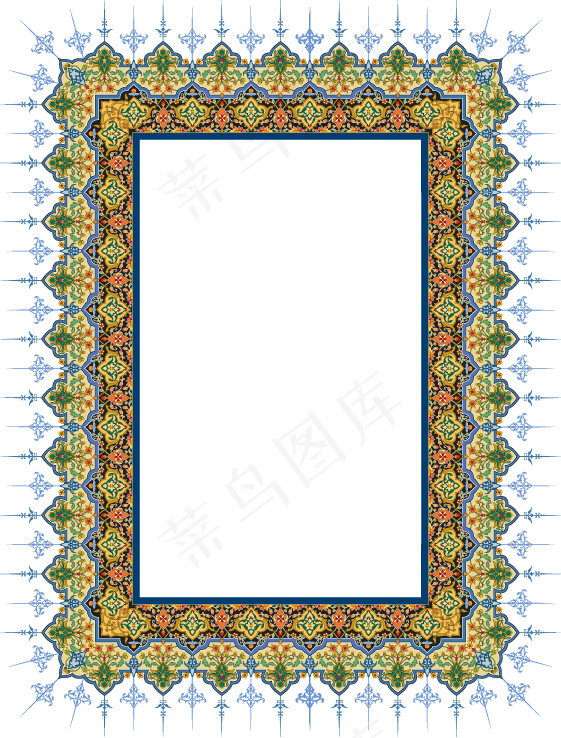 4个精美的古典花边图案4eps,ai矢量模版下载