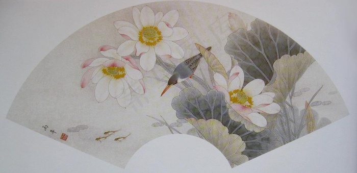 工笔荷花图片