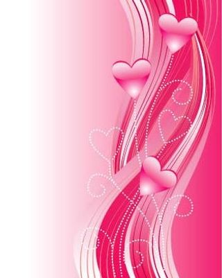 情人节心之爱心花朵矢量图