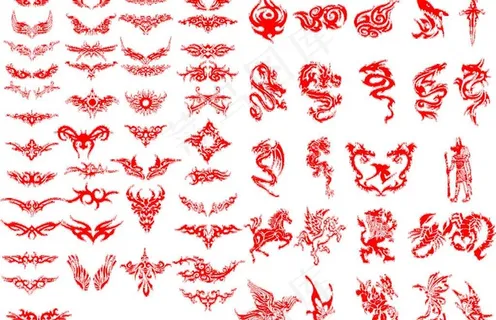 动物元素矢量图图片