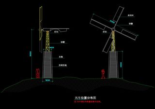 风车cad图纸素材