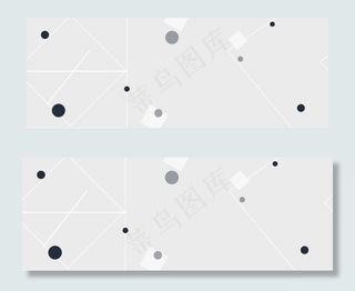 灰色简约北欧图形线条纹理banner