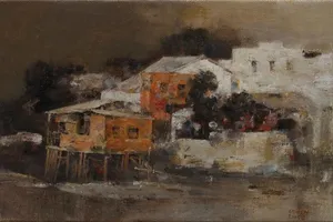 城堡高清风景油画