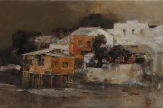 城堡高清风景油画