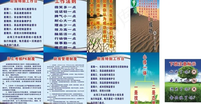 饭店规章制度图片cdr矢量模版下载