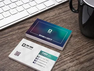 新款炫彩梦幻名片模板PSD