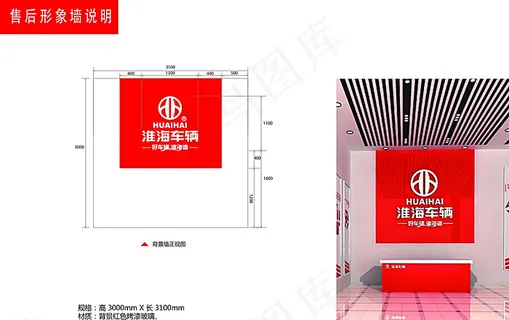 淮海车辆售后形象墙说明图片