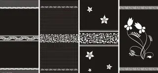 玻璃门花纹矢量素材