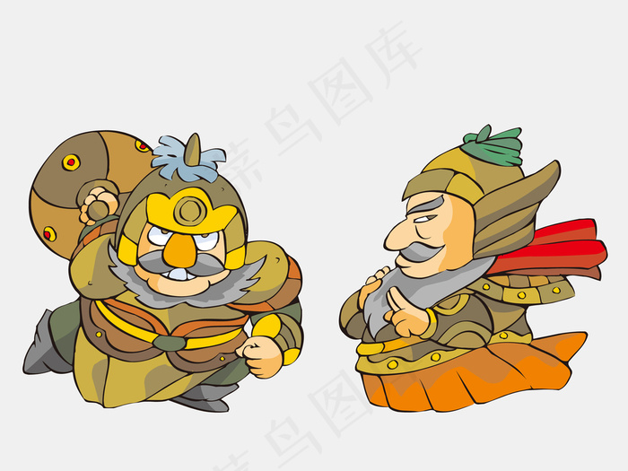 动漫中国风古典人物矢量素材ai矢量模版下载