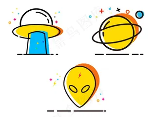 外星彩色图标