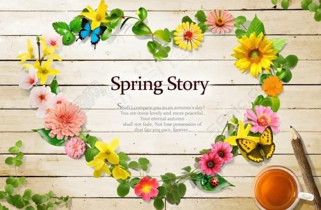 春天图片(4000X2844(DPI:300))psd模版下载