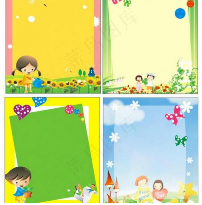 幼儿园展板模板下载cdr矢量模版下载