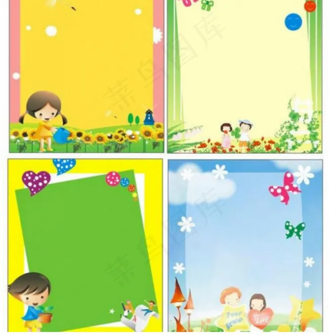 幼儿园展板模板下载cdr矢量模版下载