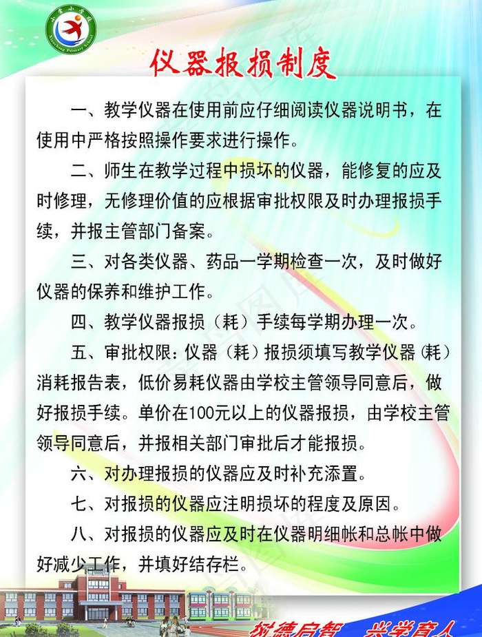 仪器室制度psd模版下载