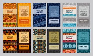 古典花纹底纹名片设计矢量素材