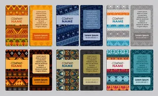 古典花纹底纹名片设计矢量素材