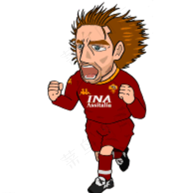 足球运动员卡通形象图片