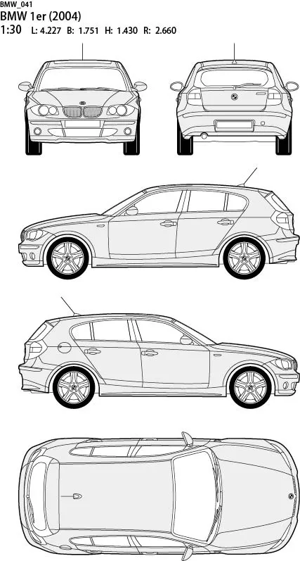 BMW 宝马汽车矢量图eps,ai矢量模版下载