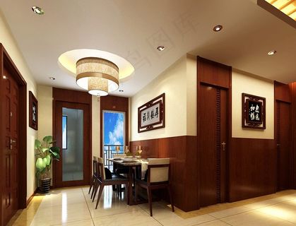 中式客厅装修设计效果图