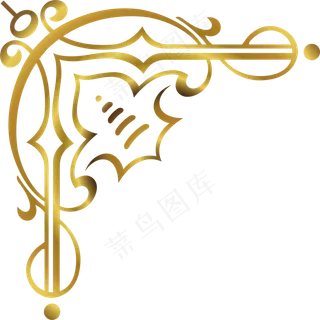 欧式花纹转角符素材png