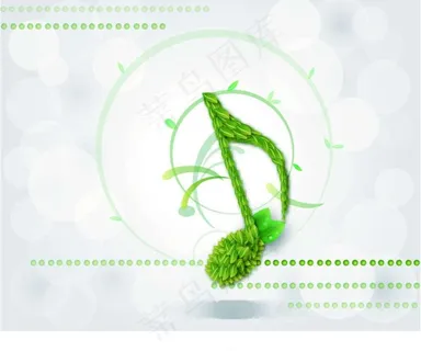 绿叶音符图片 绿叶音符图片