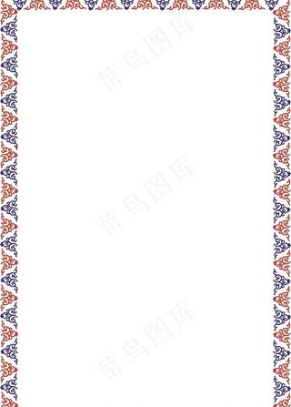 双色三角花边框