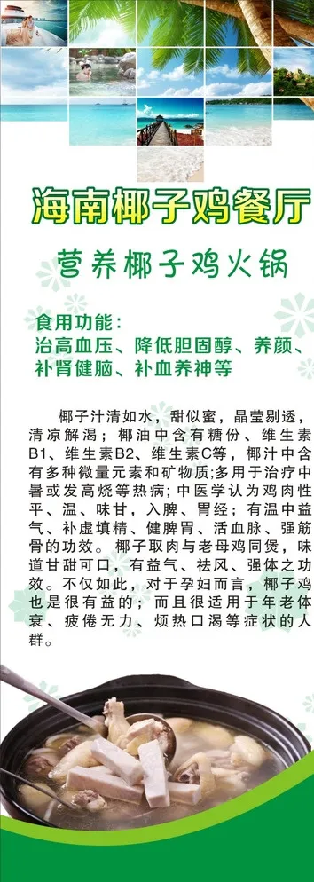 椰子鸡展架图片cdr矢量模版下载