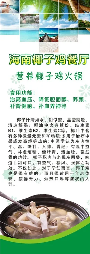 椰子鸡展架图片