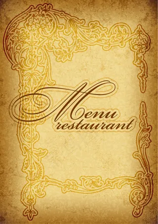 古典菜单卡片