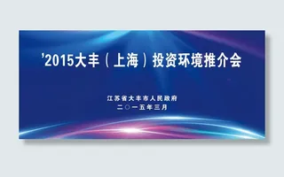 投资推介会背景