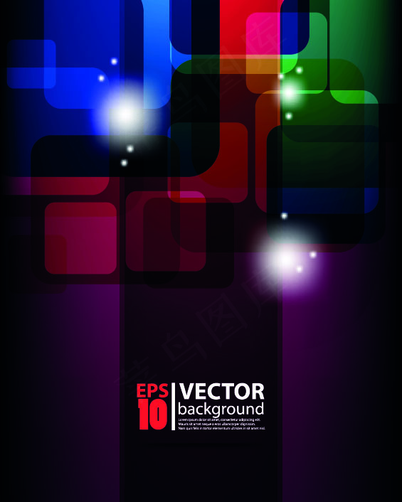 创意炫彩图形背景矢量素材
