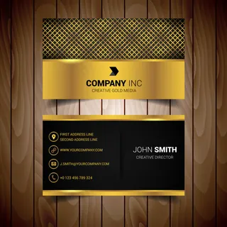 金色商务名片